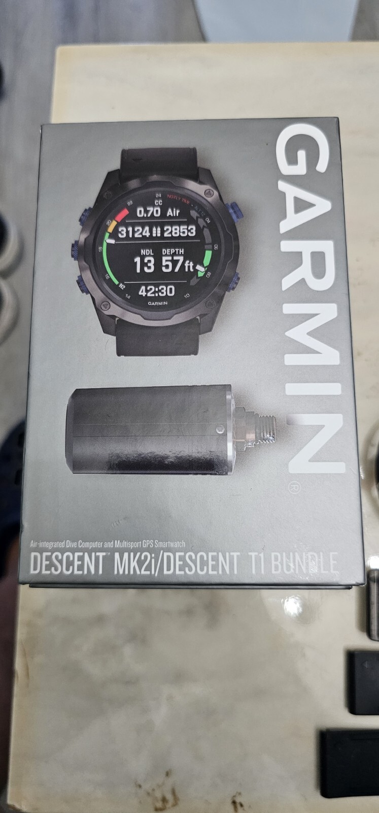 Garmin Descent Mk2i with Descent T1 Bundle, Garmin Dive Computer w/ Transmitter