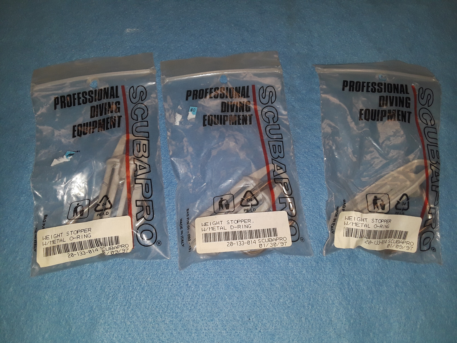 Scubapro Weight Stopper w/ SS D-Ring (set of 3)