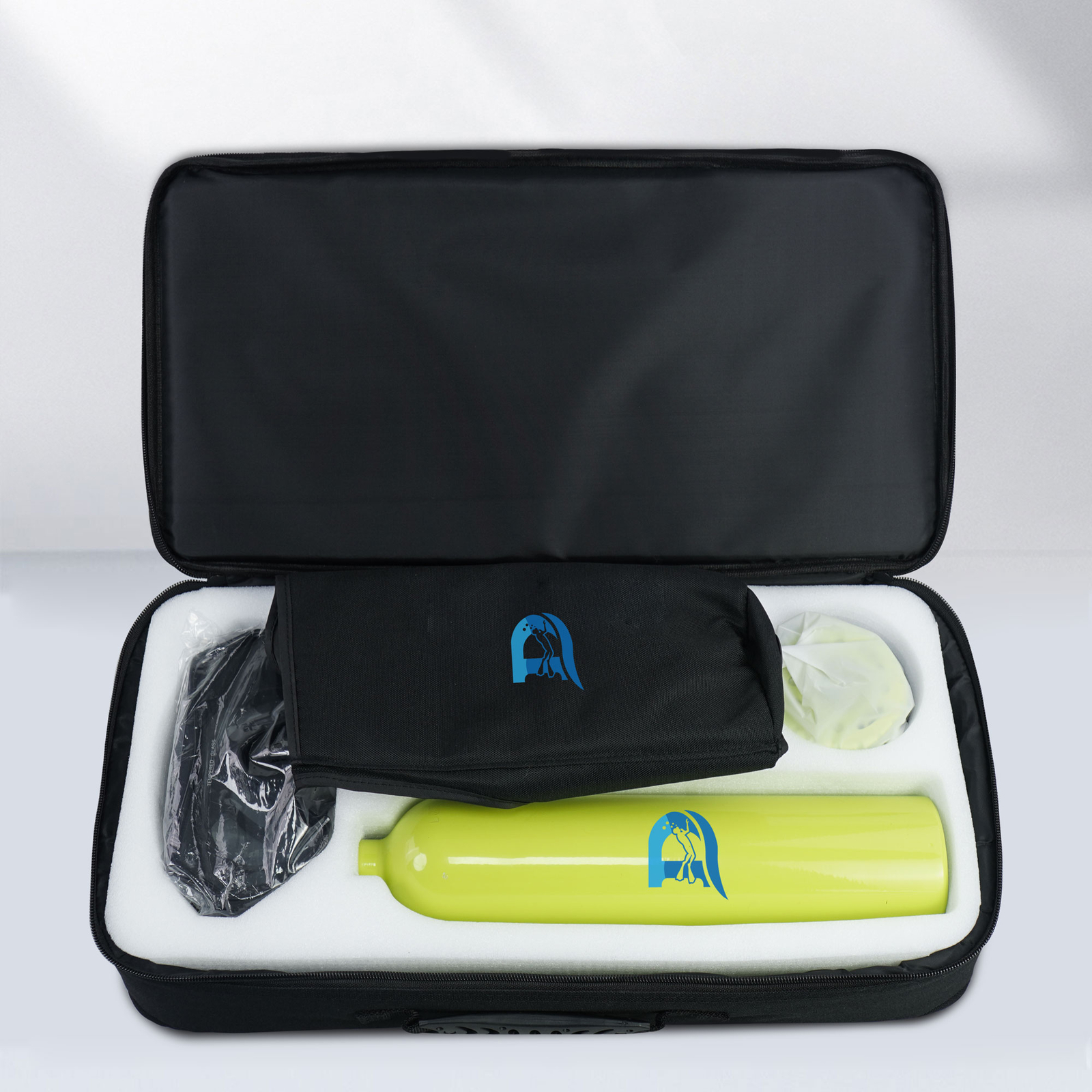 Mini Scuba Diving Tank Kit 1L Oxygen Cylinder Underwater Glasses for 15-20Min