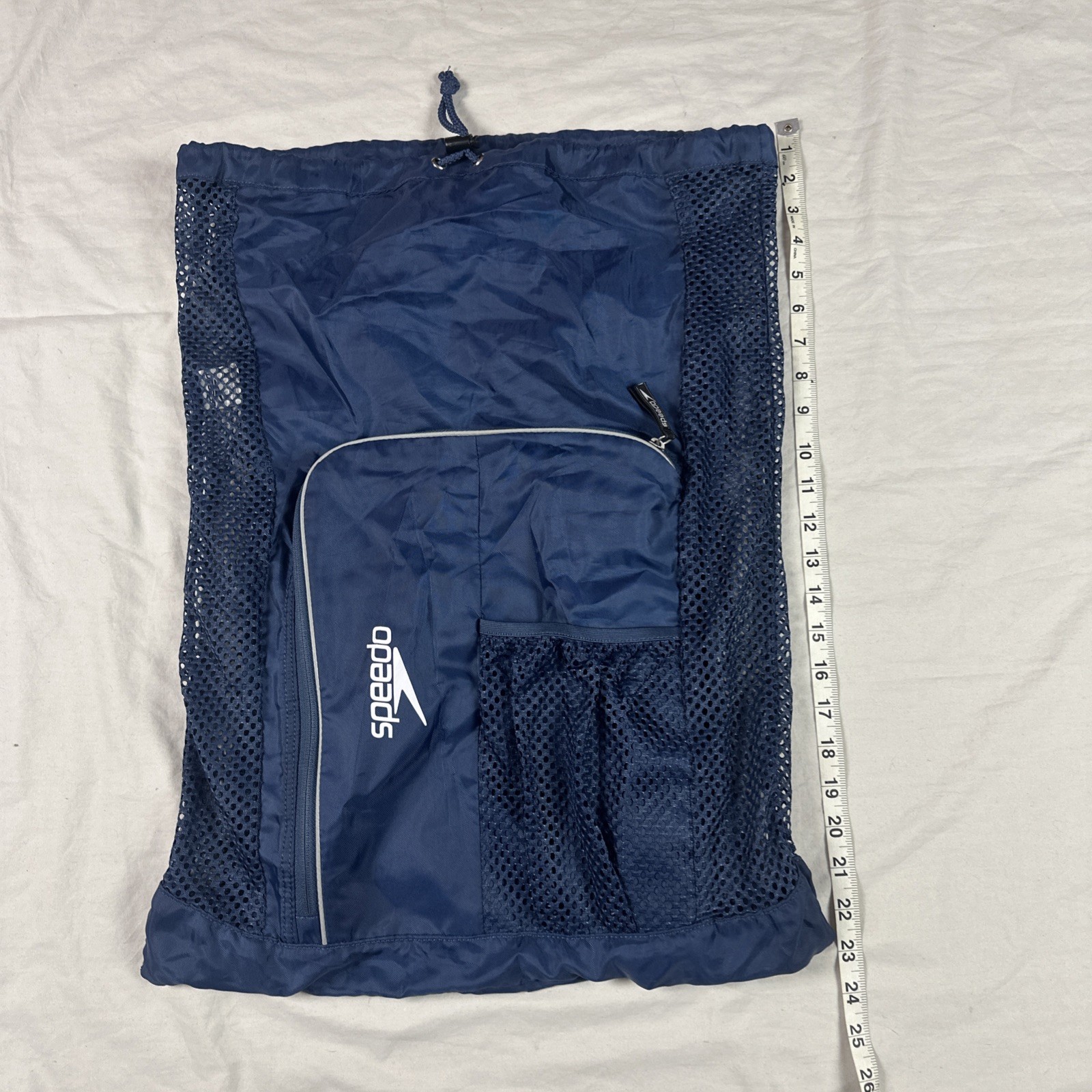 Speedo Backpack Ventilation Mesh Swim Equipment Bag – 24″ x 18″ Blue