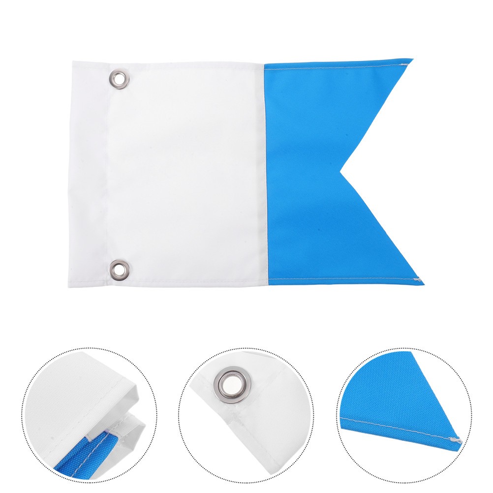 International Dive Flag: Blue and White Boat Dive Flags – Marine Safety Marker