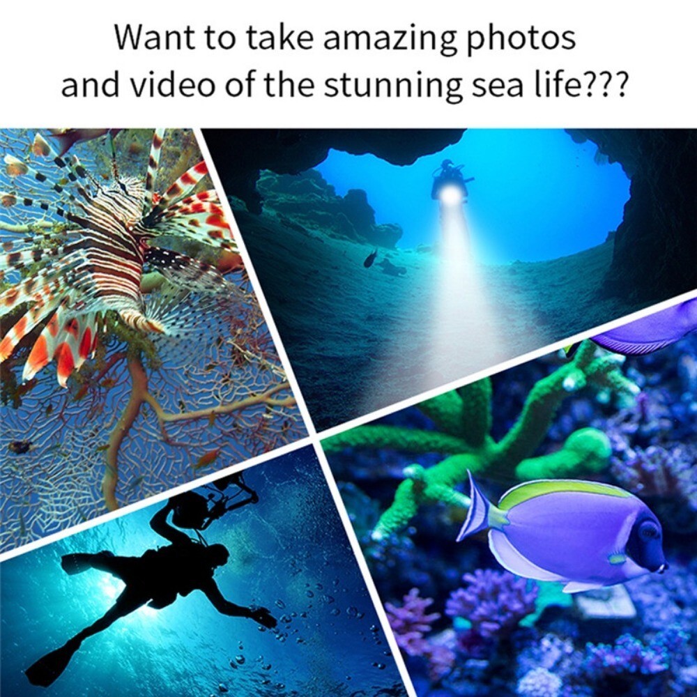 Professional Diving Light Powerful Led Diving Flashlight LED Underwater Lanterna