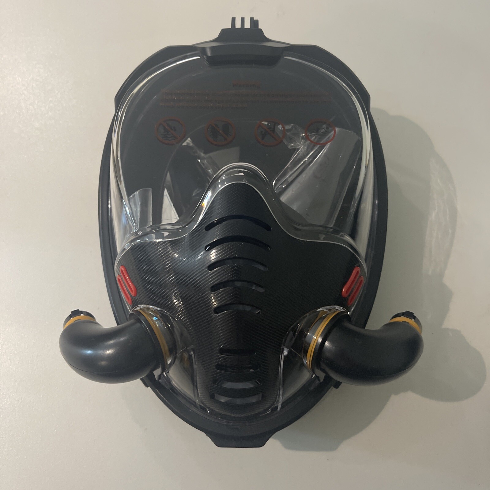 K23 Double Tube Snorkeling Mask 180 Panoramic View Black Small/Medium