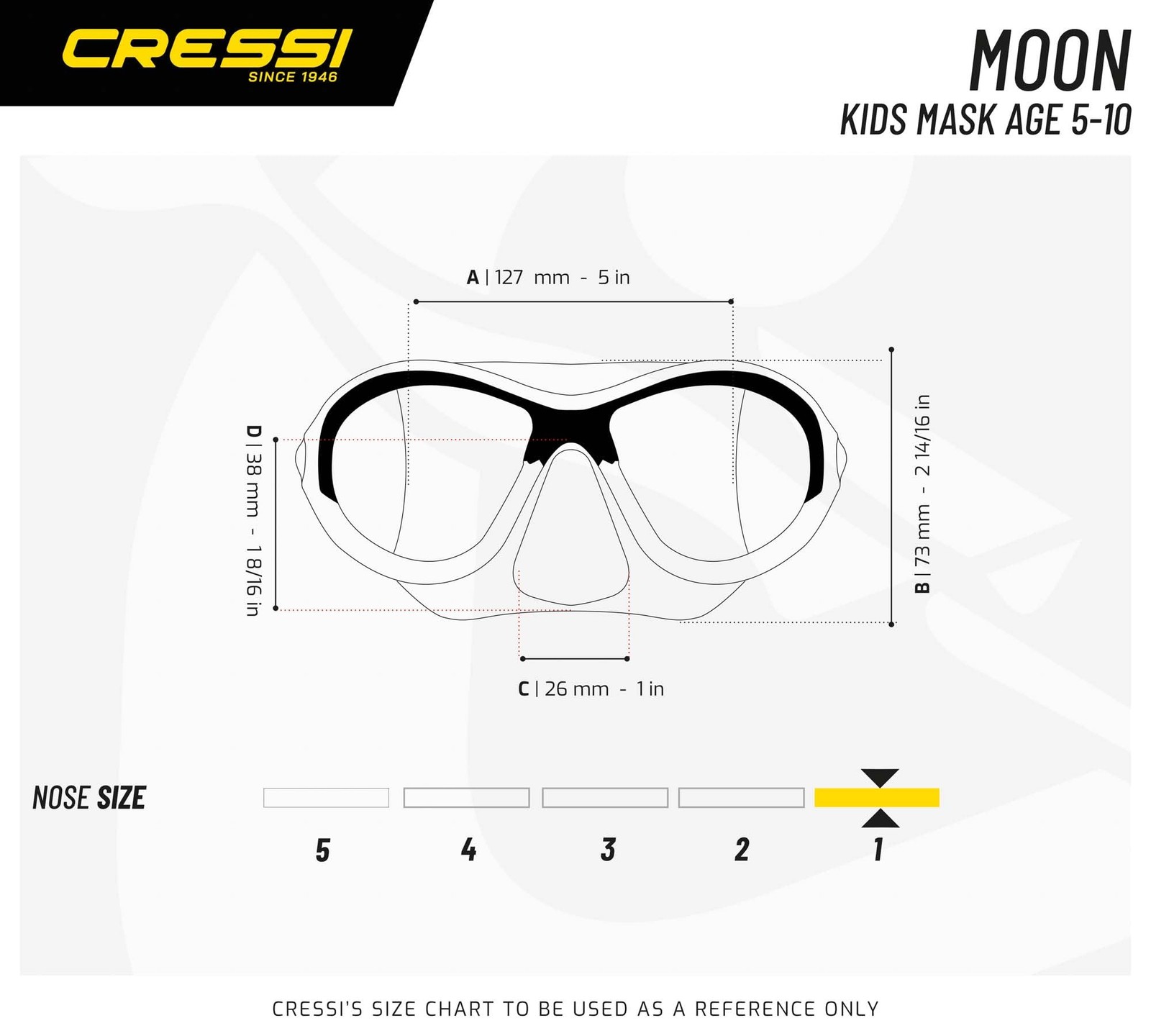 Cressi Moon Azure/Lime Dn200720