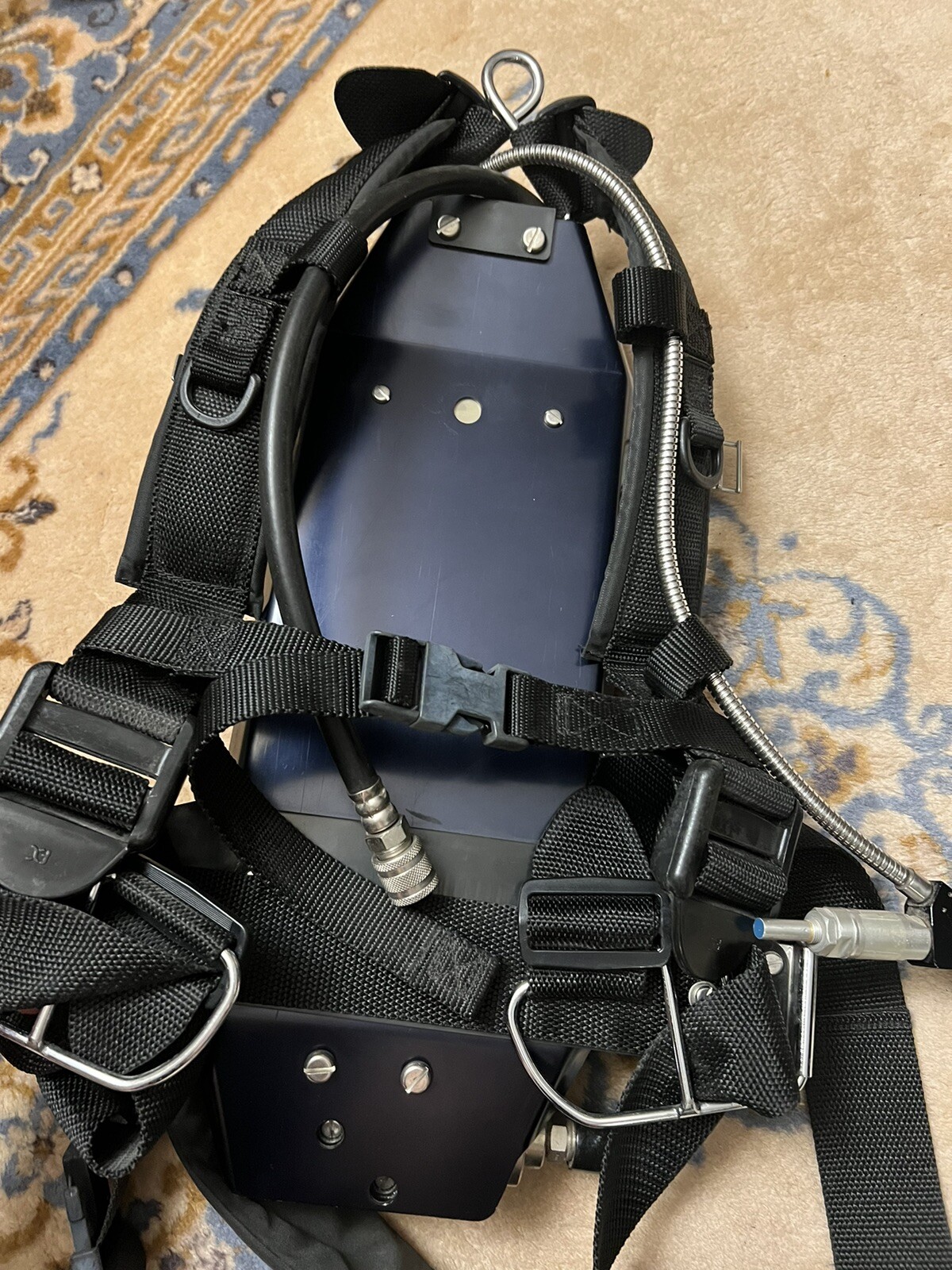Vtg North Self-Contained Breathing Apparatus Scuba Gear Metal Backplate Harness
