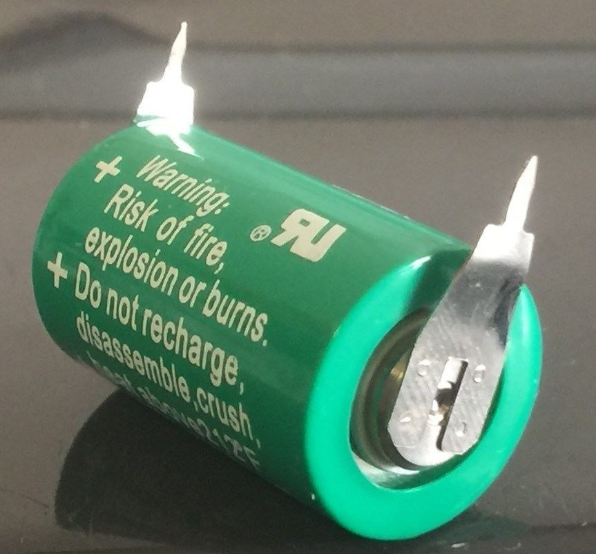 Brand New Varta CR1/2AA 3V Lithium Battery CR14250 w/ polarized solder tags