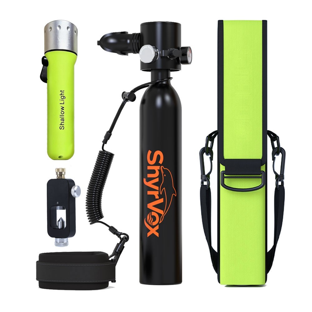 0.5L Aluminum Scuba Diving Tank 3000 PSI, Portable Underwater Breathing System