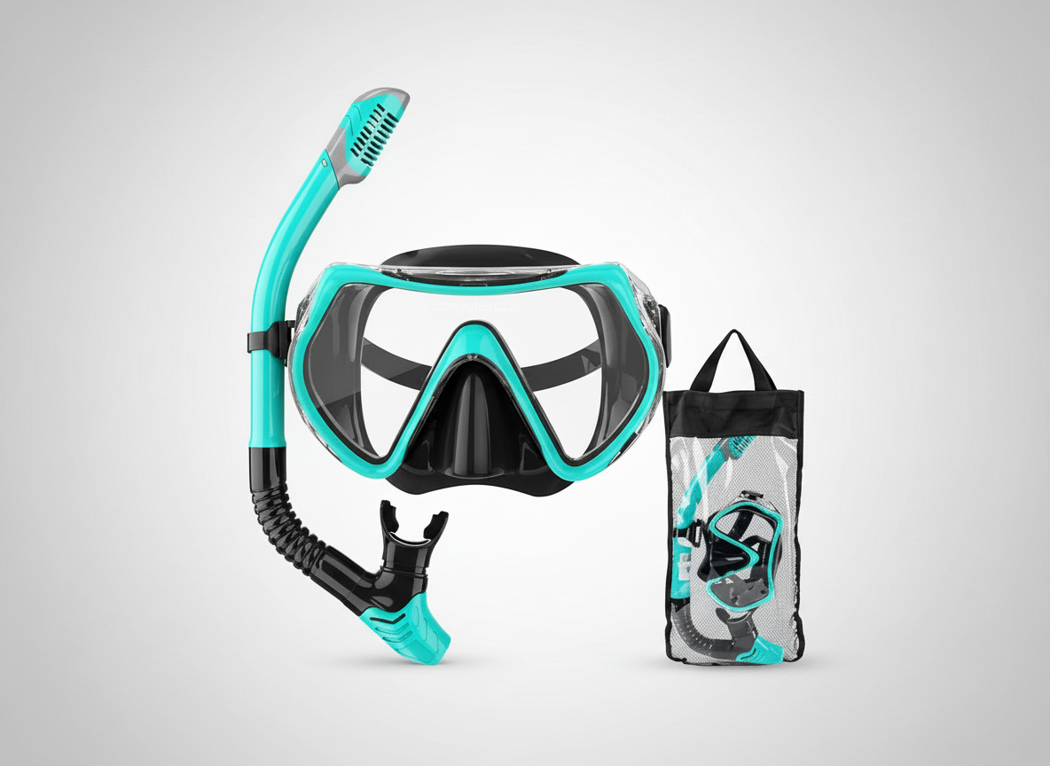 Adult Tempered Glass Diving Set Scuba Anti-Fog Goggles and Snorkeling Mask Tube
