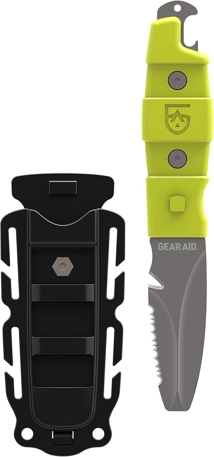 GEAR AID Akua Blunt Tip Paddle Knife with Serrated Blade and Quick Release Sheat