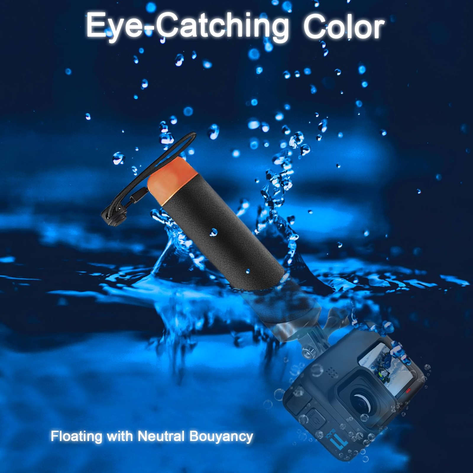 FitStill 60M/196FT Underwater Waterproof Protective Case for Go Pro black