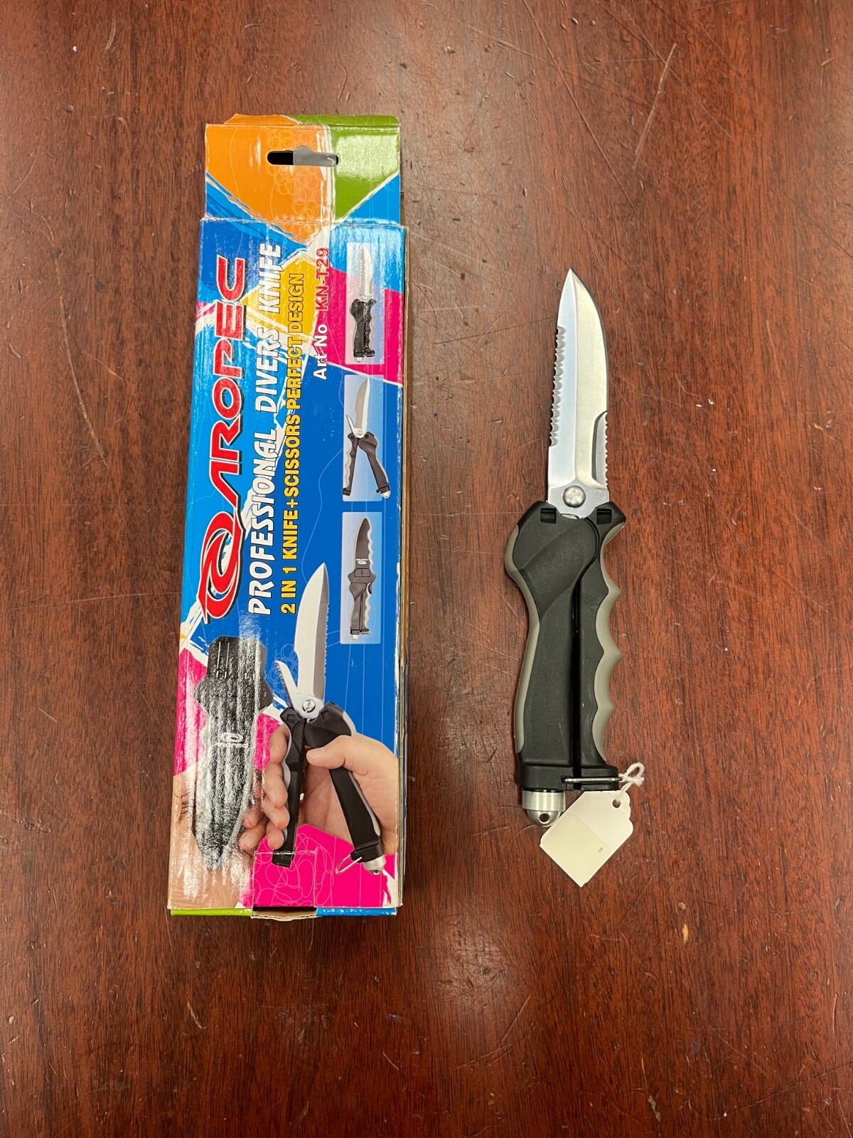 Aropec dive knife and scissor (2-in-1)