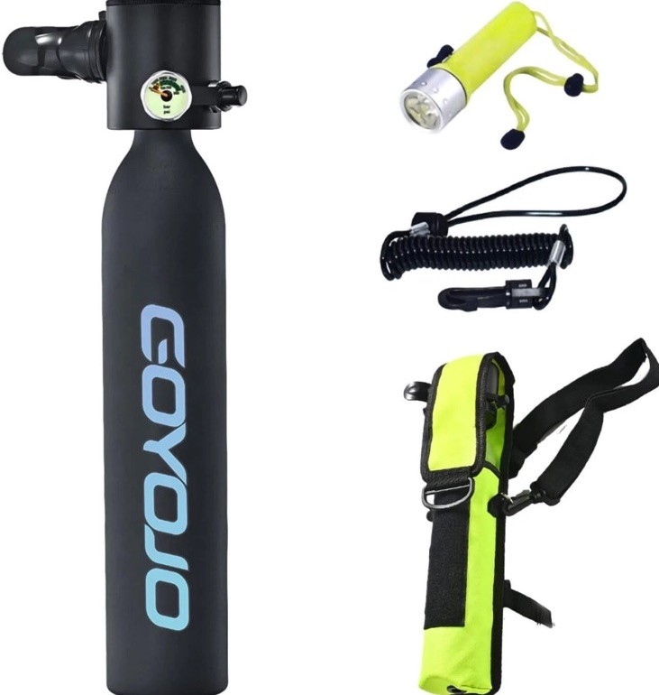 Mini Scuba Tank Underwater Breath Device Diving Cylinder Oxygen Tank Set