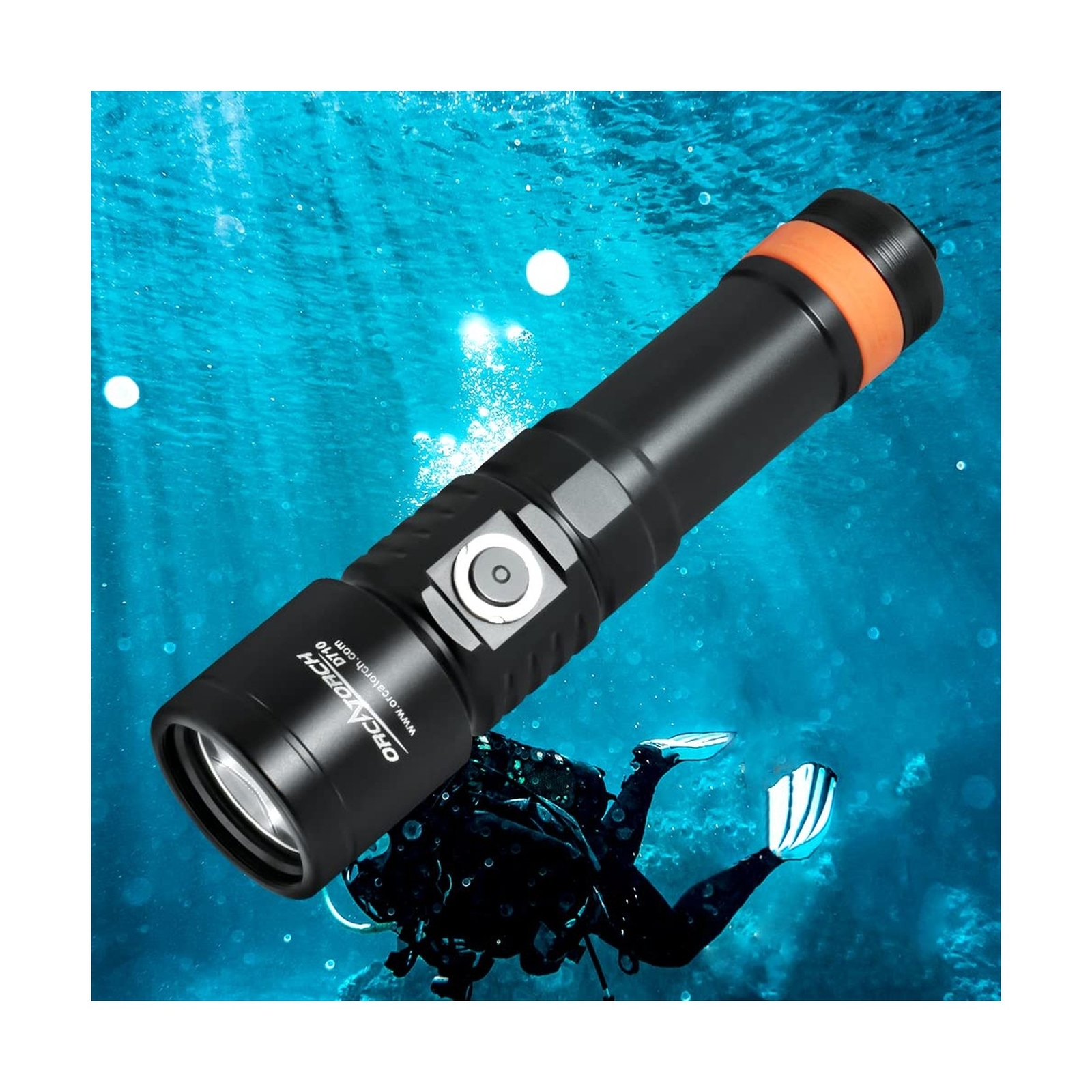 ORCATORCH D710 Scuba Diving Light, 3000 Lumens Super Bright Underwater Flashl…