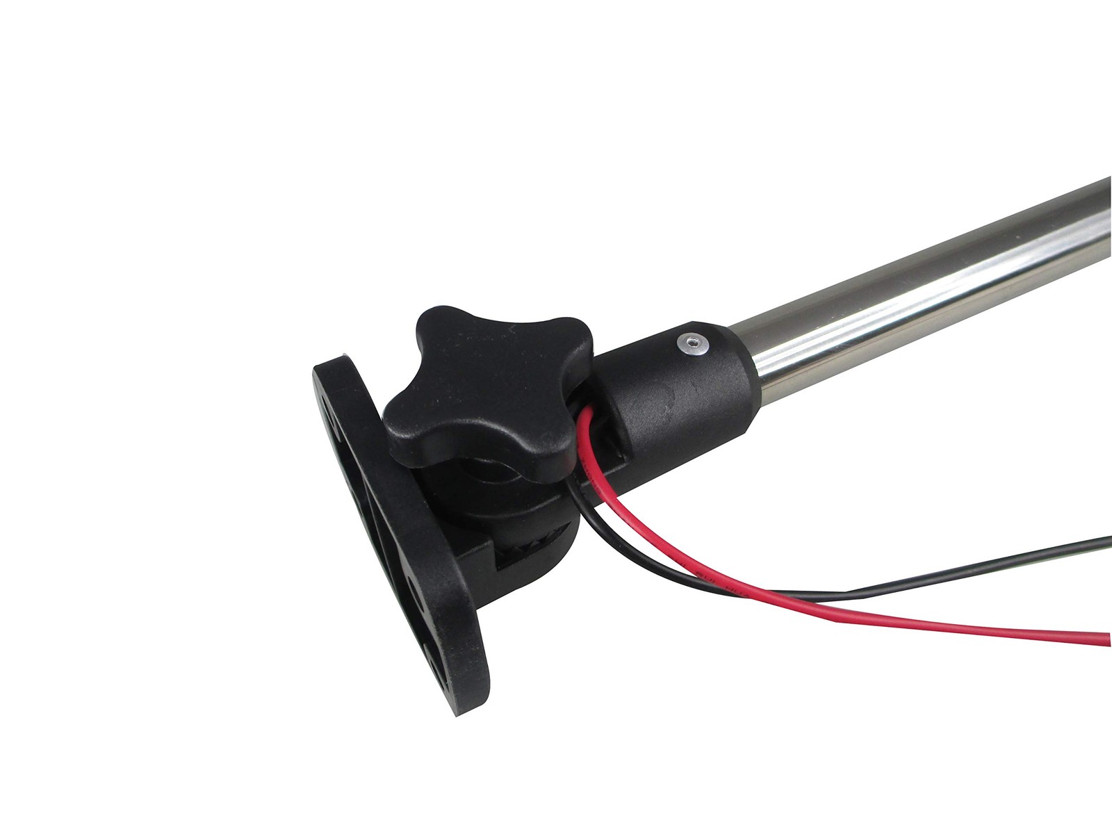 Pactrade Marine 12V Boat Yacht Fold Down Base (H=25″), Silver, Black