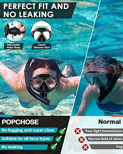 Adult Tempered Glass Diving Set Scuba Anti-Fog Goggles and Snorkeling Mask Tube