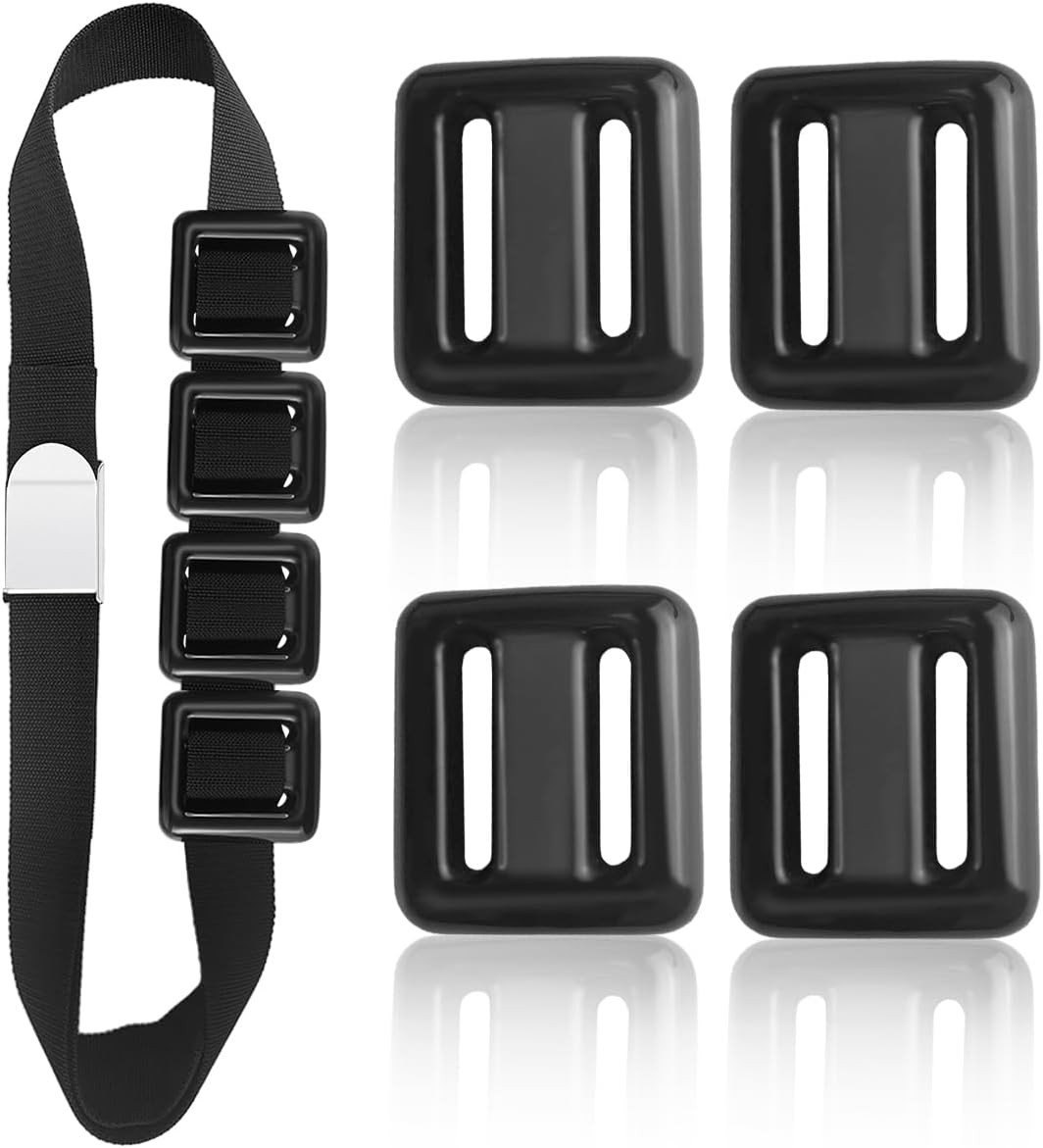 4-Pack Scuba Diving Weight Belt with Metal Buckle and Coated Weights