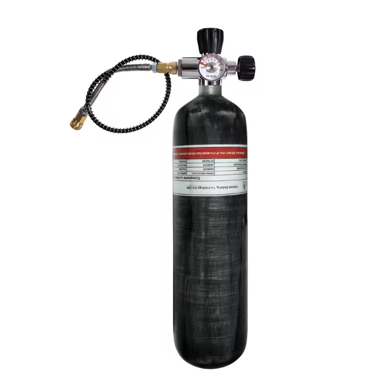 3L Carbon Fiber Cylinder High Pressure Tank Fill Station Valve 4500PSI 300BAR