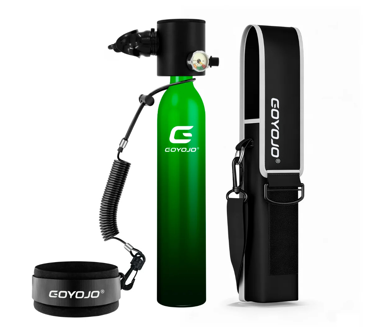 GOYOJO 0.5L Mini Scuba Diving Tank Lung Air Tank 6-12Mins 3000PSI High Pressure