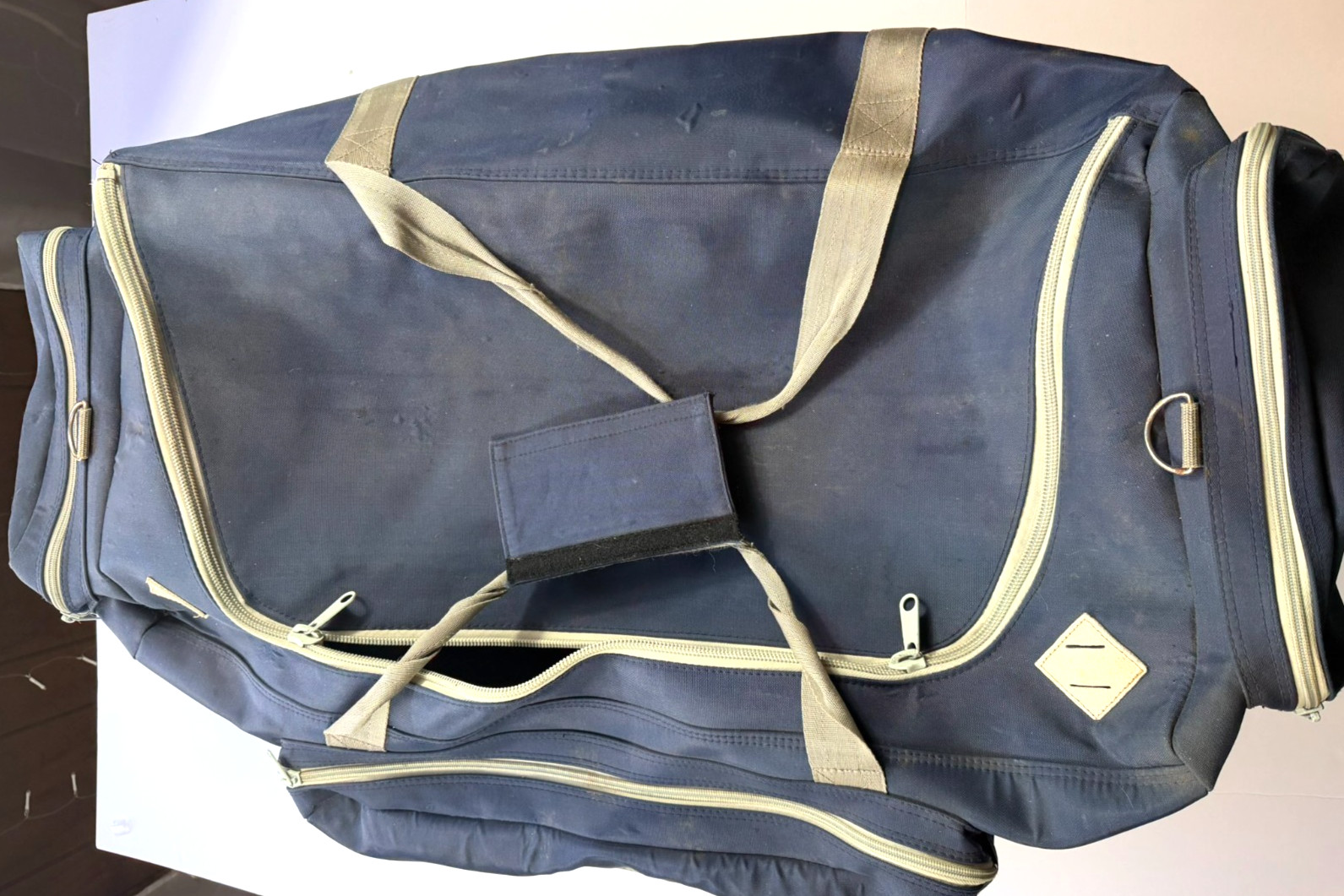 Vintage Olympic Diver Scuba Gear Bag Large Navy Blue Multi-Pocket Heavy Duty
