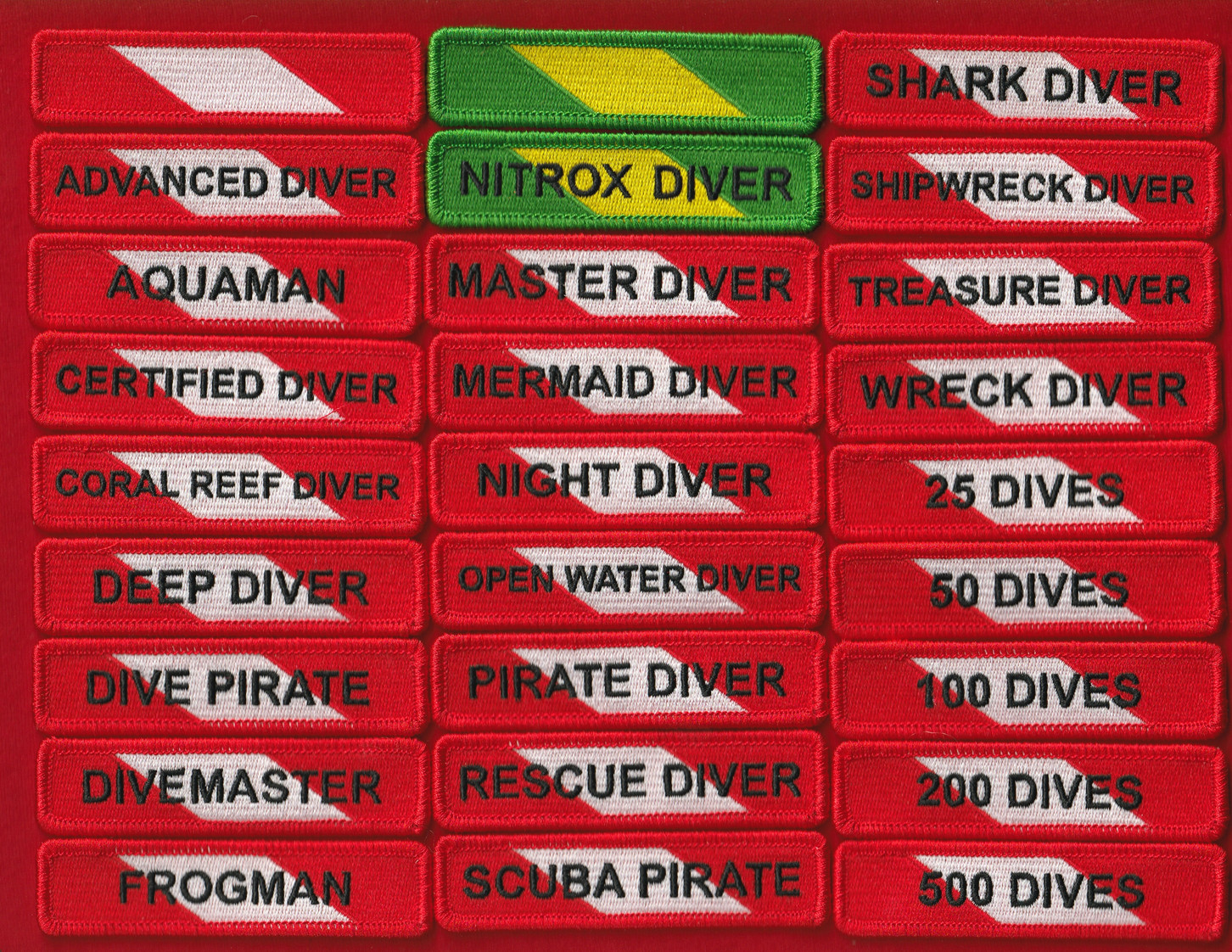 MASTER DIVER Chevron Rocker SCUBA Certification Diving Patch Fully Embroidered