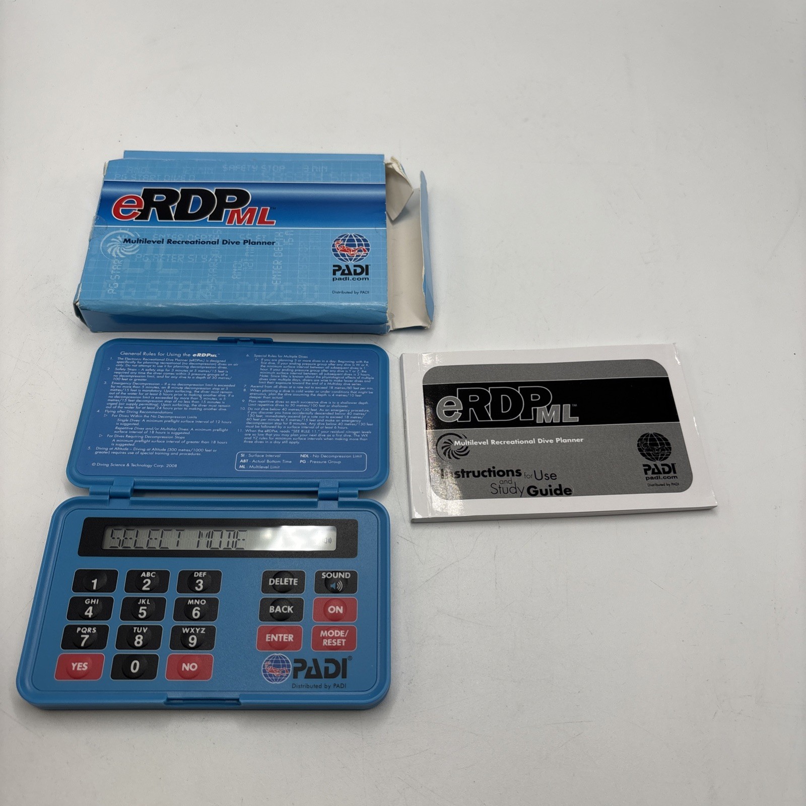 PADI eRDPML Multilevel Recreational Dive Planner PADI 70031 Tested Works