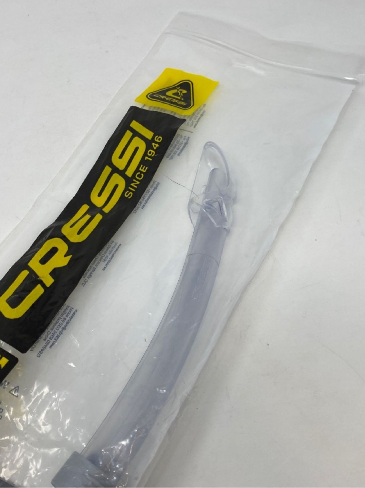 Cressi Alpha Ultra Dry Foldable Adult Snorkel 258150 New Blue Made in Italy