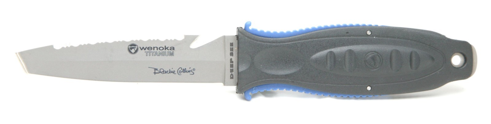 Wenoka TITANIUM Blackie Collins Deep See Unique Underwater Knife W/ Straps. NEW.