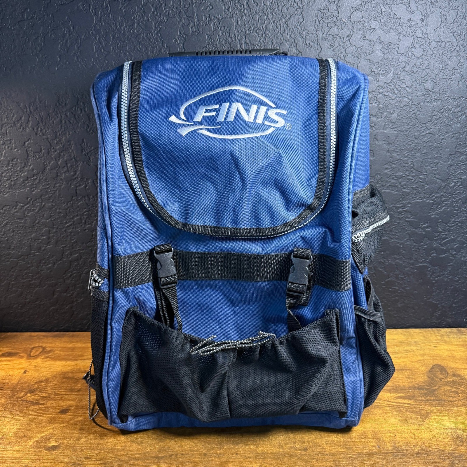 FINIS Team Swim Backpack Blue Nylon Gear Bag Unisex Large