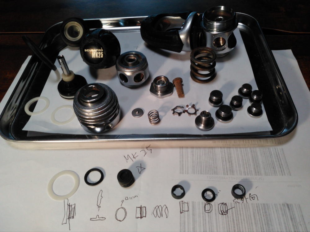 Scubapro MK25 / 10021 Regulator First Stage, Pressure checked; no air leaks