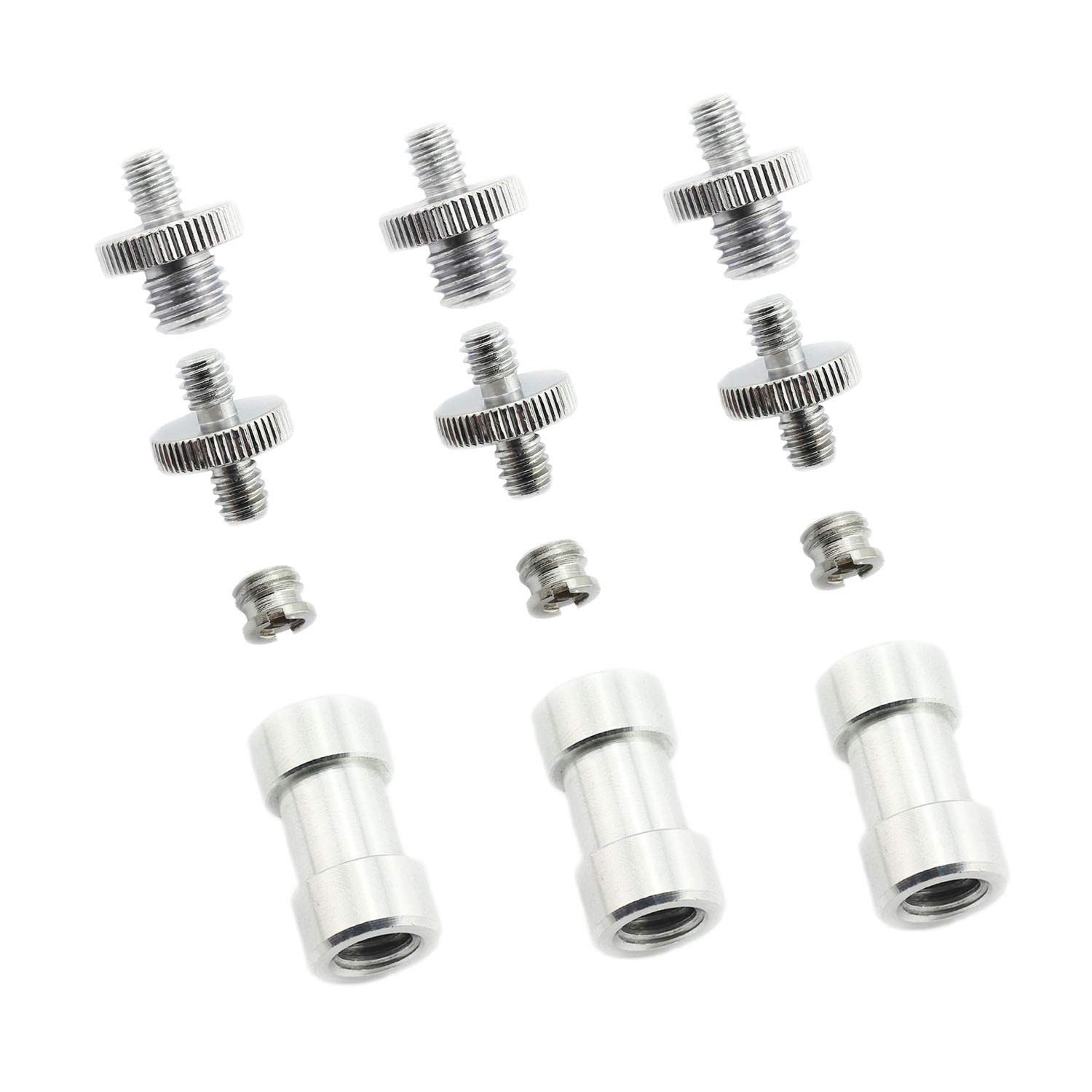 Maxmoral 3 Sets 1/4 Inch to 3/8 Threaded Screw Mount Adapter Set for…