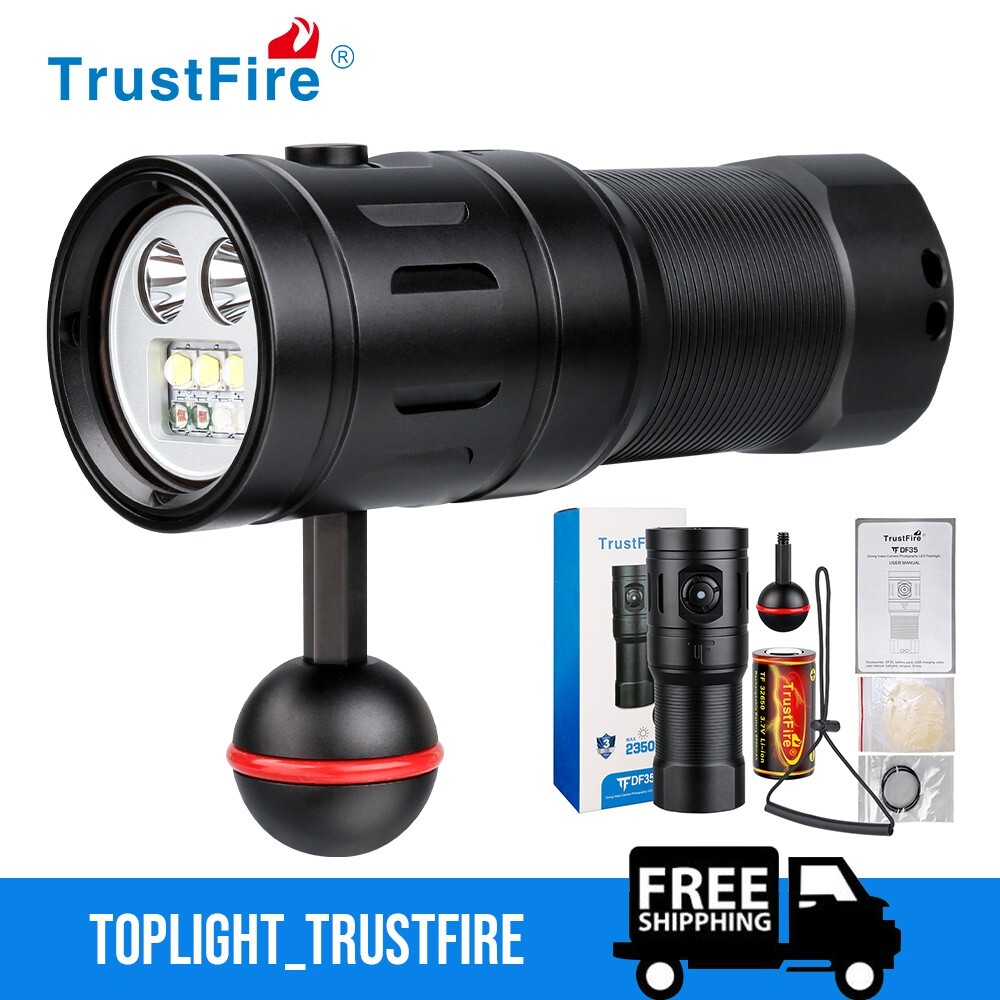 TrustFire DF35 Scuba Diving Light 2350 Lumen Dive Lights Underwater 100m Light