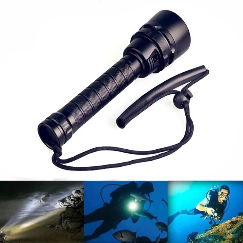 30000LM 3/5*leds LED Diving Flashlight Scuba Dive Torch Professional Diver Light