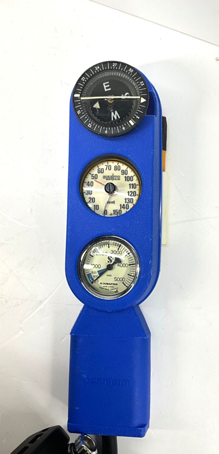 3 Scuba Analog Gauges: Suunto Depth~Scubapro Pressure~Compass~Pennform Console