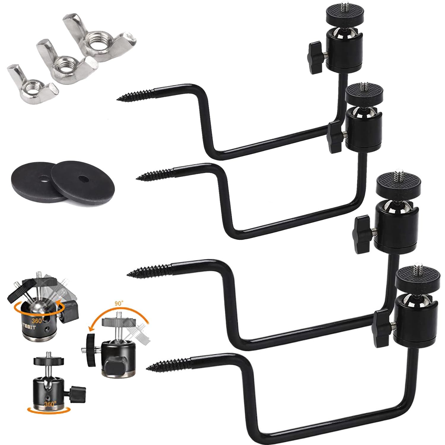 BeIETree Trail Camera Mount Game 7 x 6 x 1.2 inches, Black