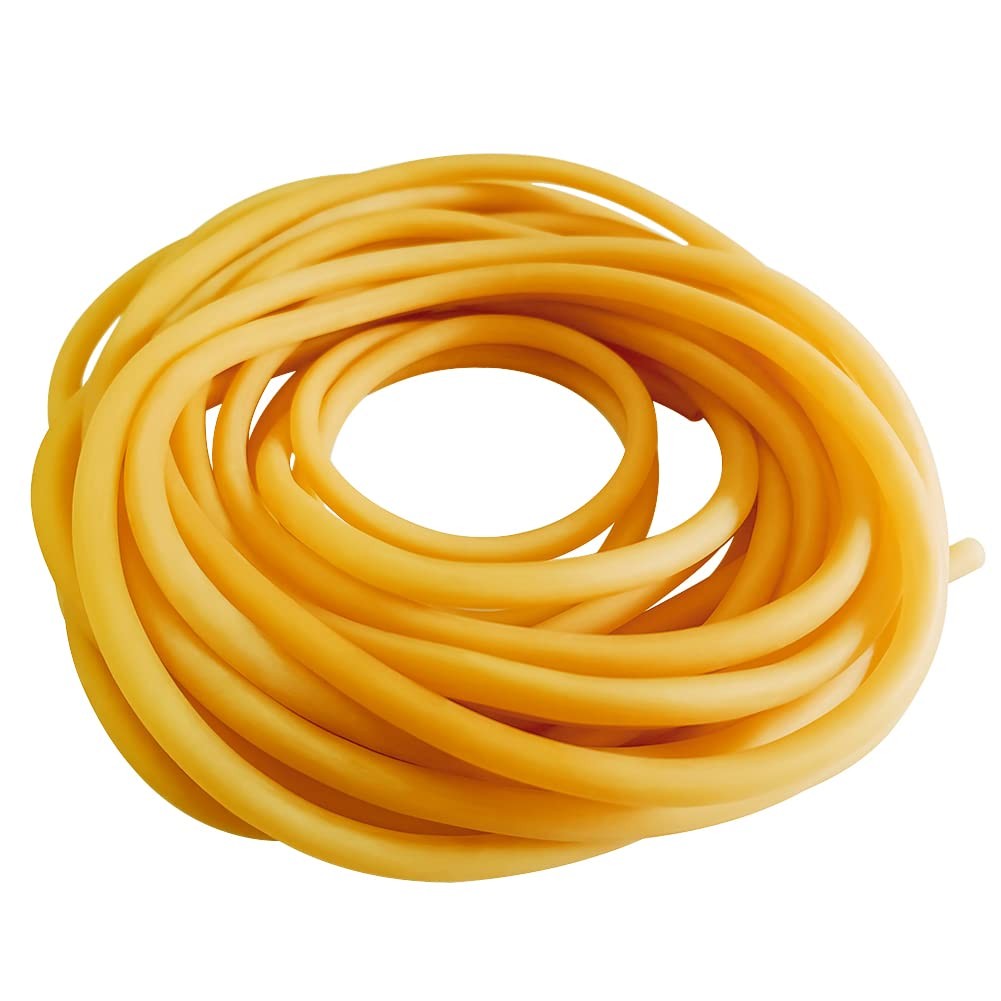 JoyTube Natural Latex Rubber Tubing, 10mm(3/8″) ID x 10mm x 14mm, Amber Color