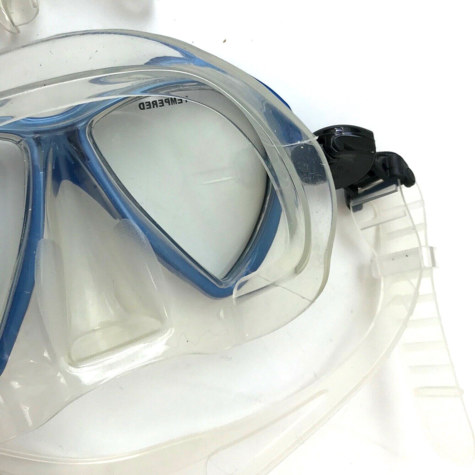 U.S. Divers Pro Series Adult Unisex L/XL 10-13 Snorkel Kit & Carrying Bag Blue