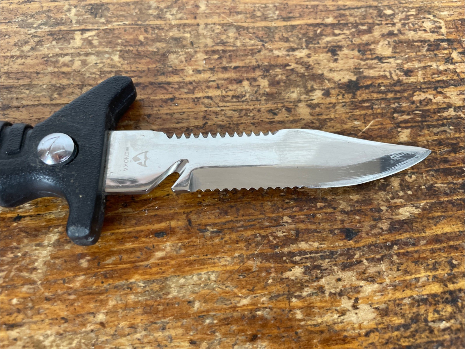Wenoka 8635 Fixed Blade Dive Knife With Sheath 304-SS – Black- Japan