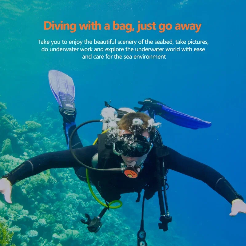 Rechargeable Scuba Dive System Scuba Diving Tank 7m Hose Diving Breathing 1Hour
