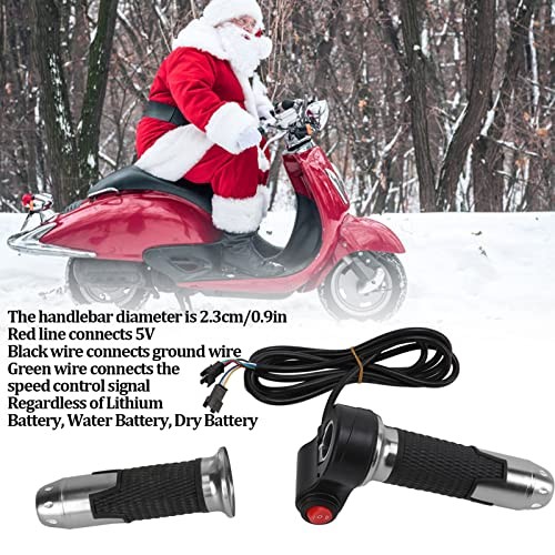 Throttle Grips, 1 Pair 12V‑99V Universal Electric Throttle Grips Handlebar, 3