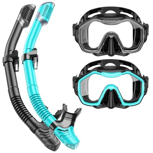 Snorkeling mask Adults A1-Black + BlackGreen