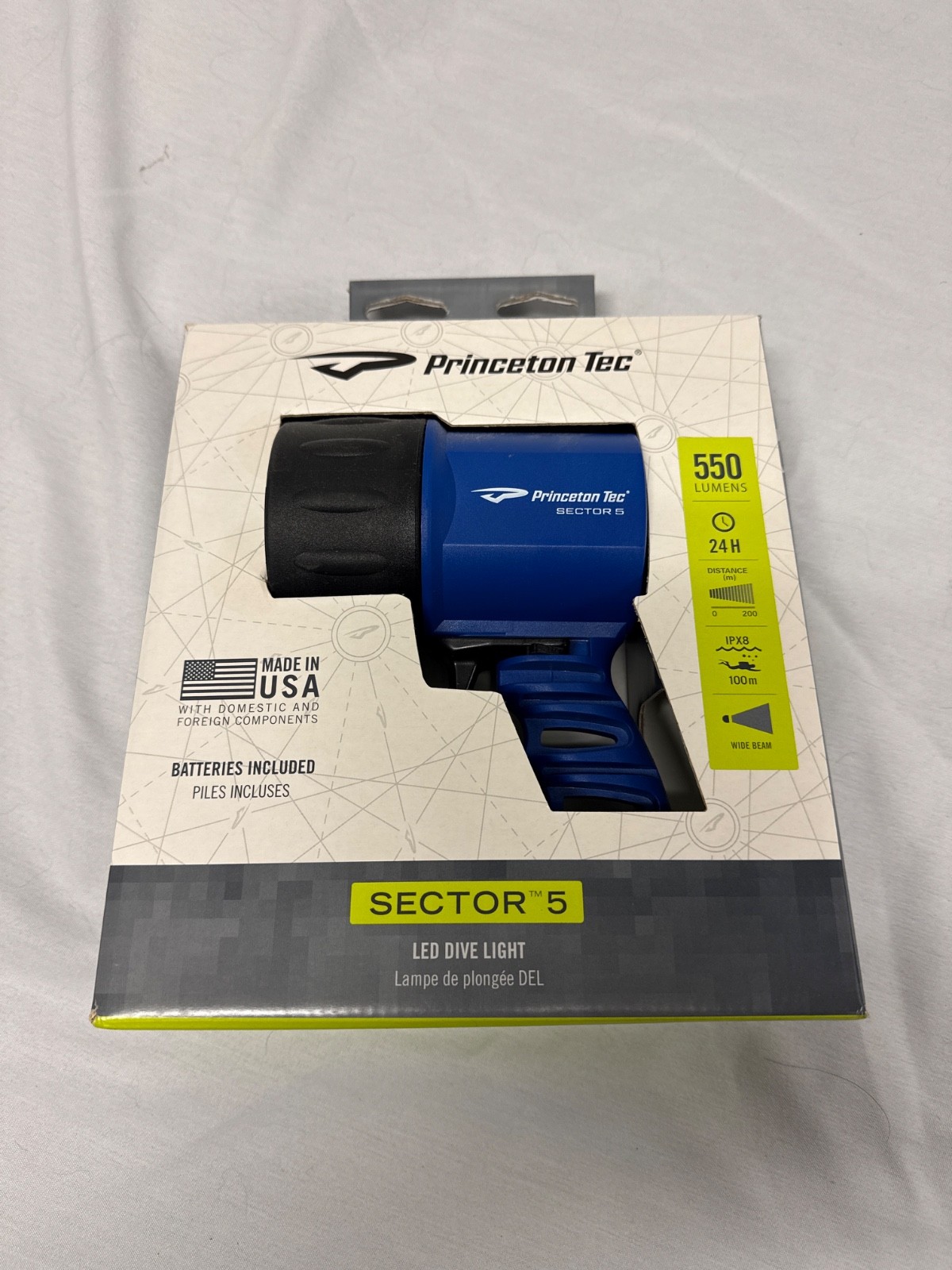 Princeton Tec LED 550 lumens Sector 5 scuba diving light