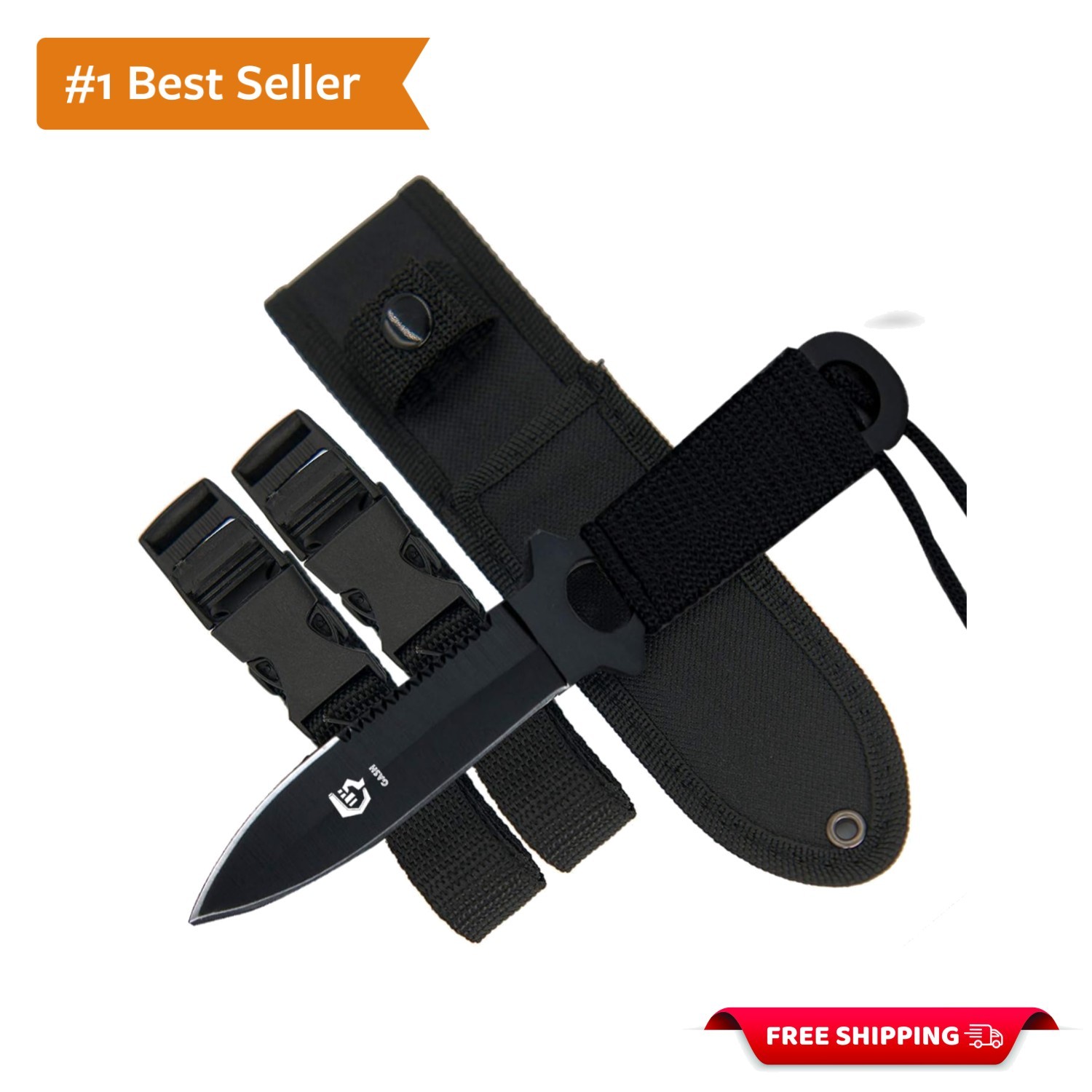 Razor Sharp Scuba Diving Knife with Leg Straps – Lightweight & Versatile Gear