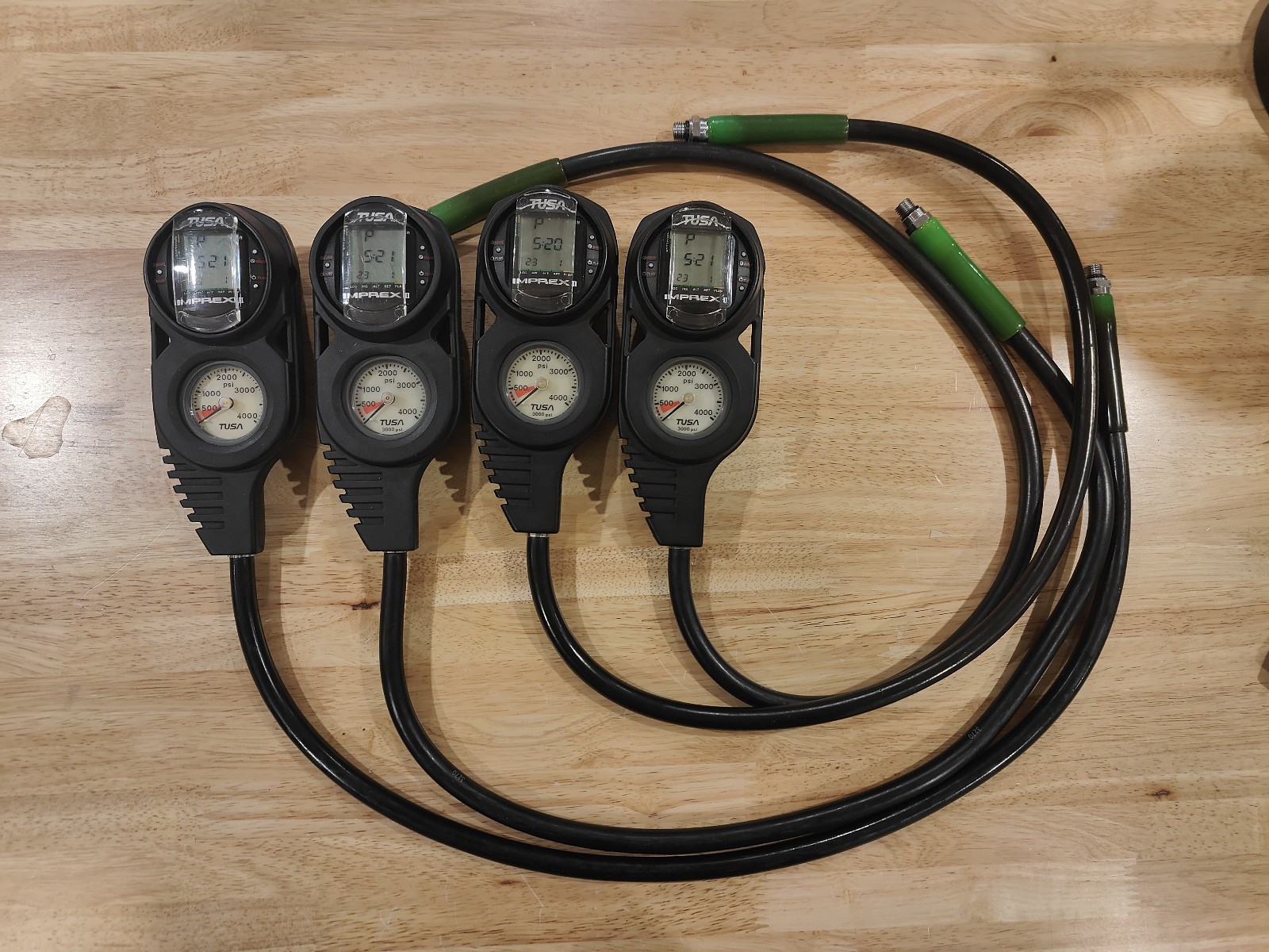 Tusa Imprex II IQ-400 Dive Computer Console with Compass, SPG. TESTED GOOD