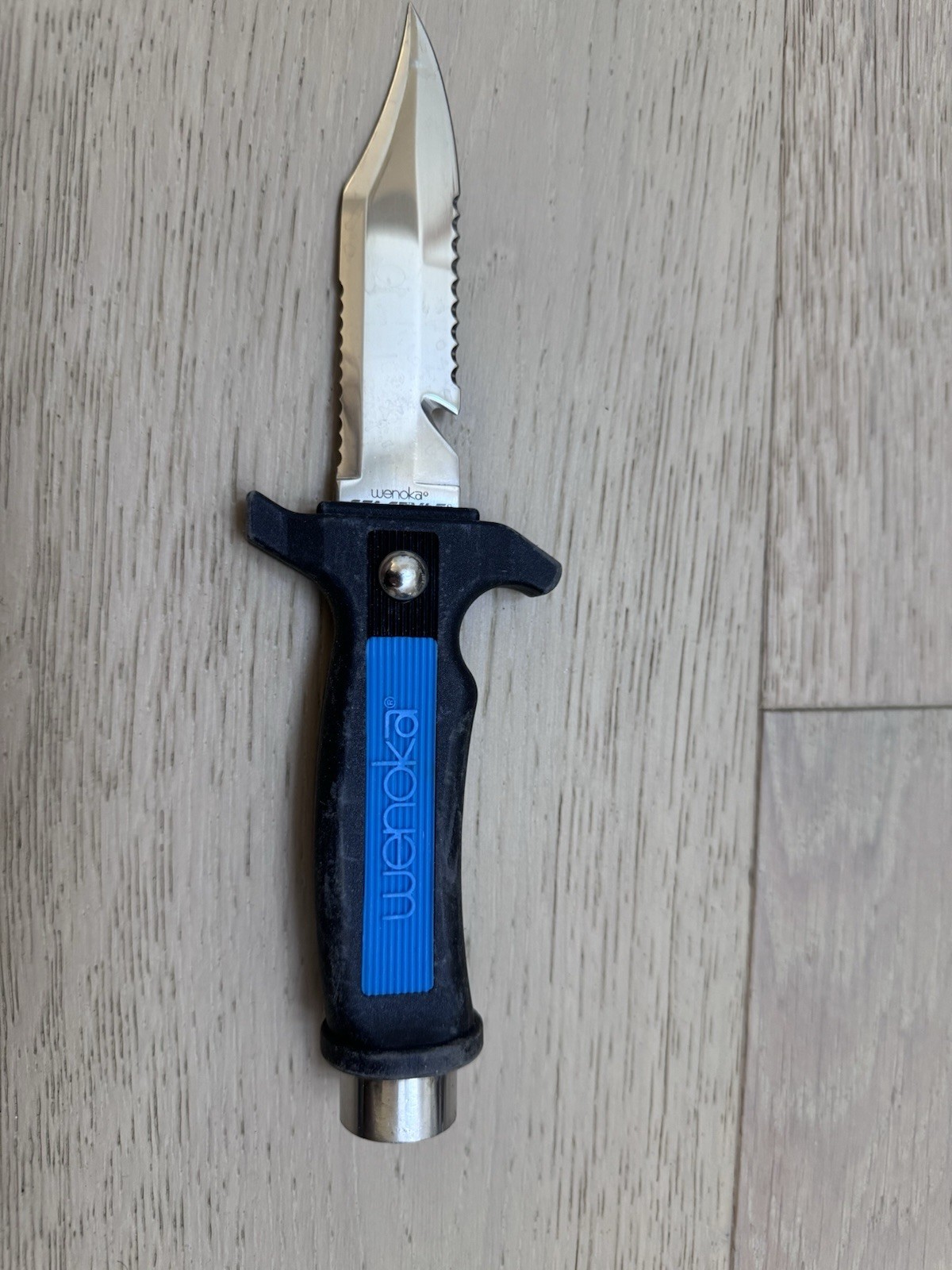 Wenoka Sea Style Diving Knife 8865 304-SS Leg Strap Blade Sheath 940-S Blue USA