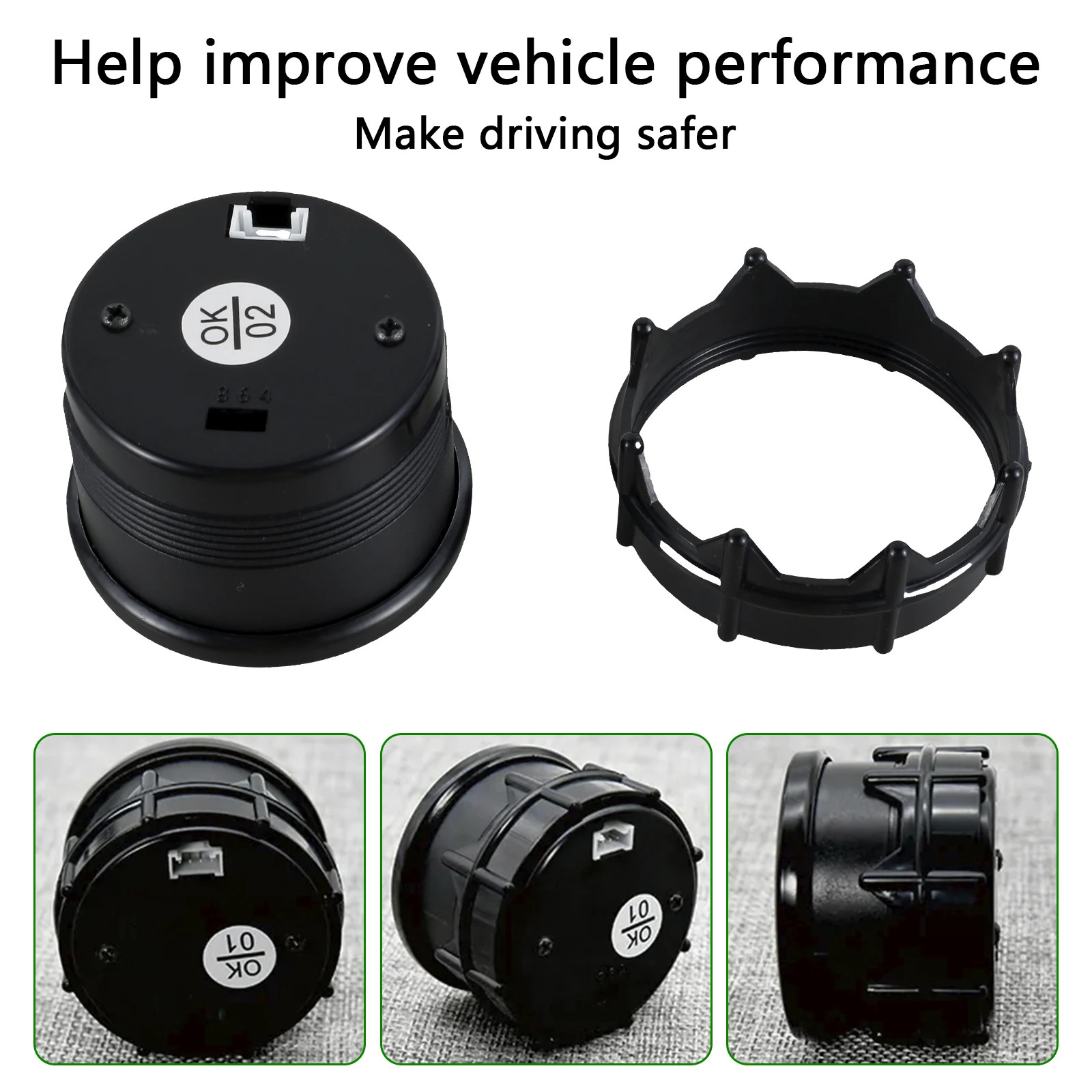 Universal 12V Air Fuel Ratio Gauge Ultra-Thin Round S-Serie LED Digital Display