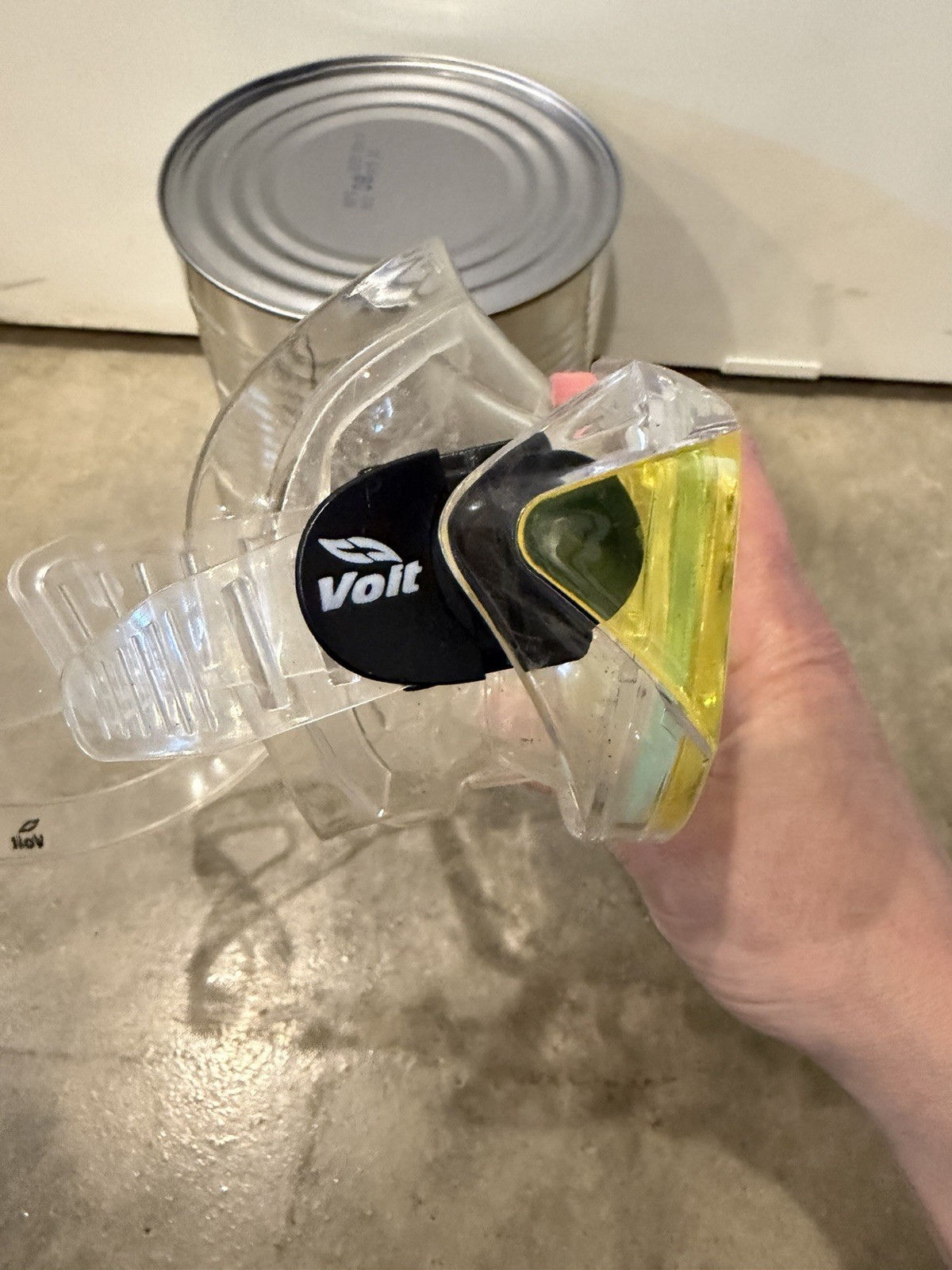 Voit Tempered Glass Lens Diving Goggles Scuba Swim Mask Yellow