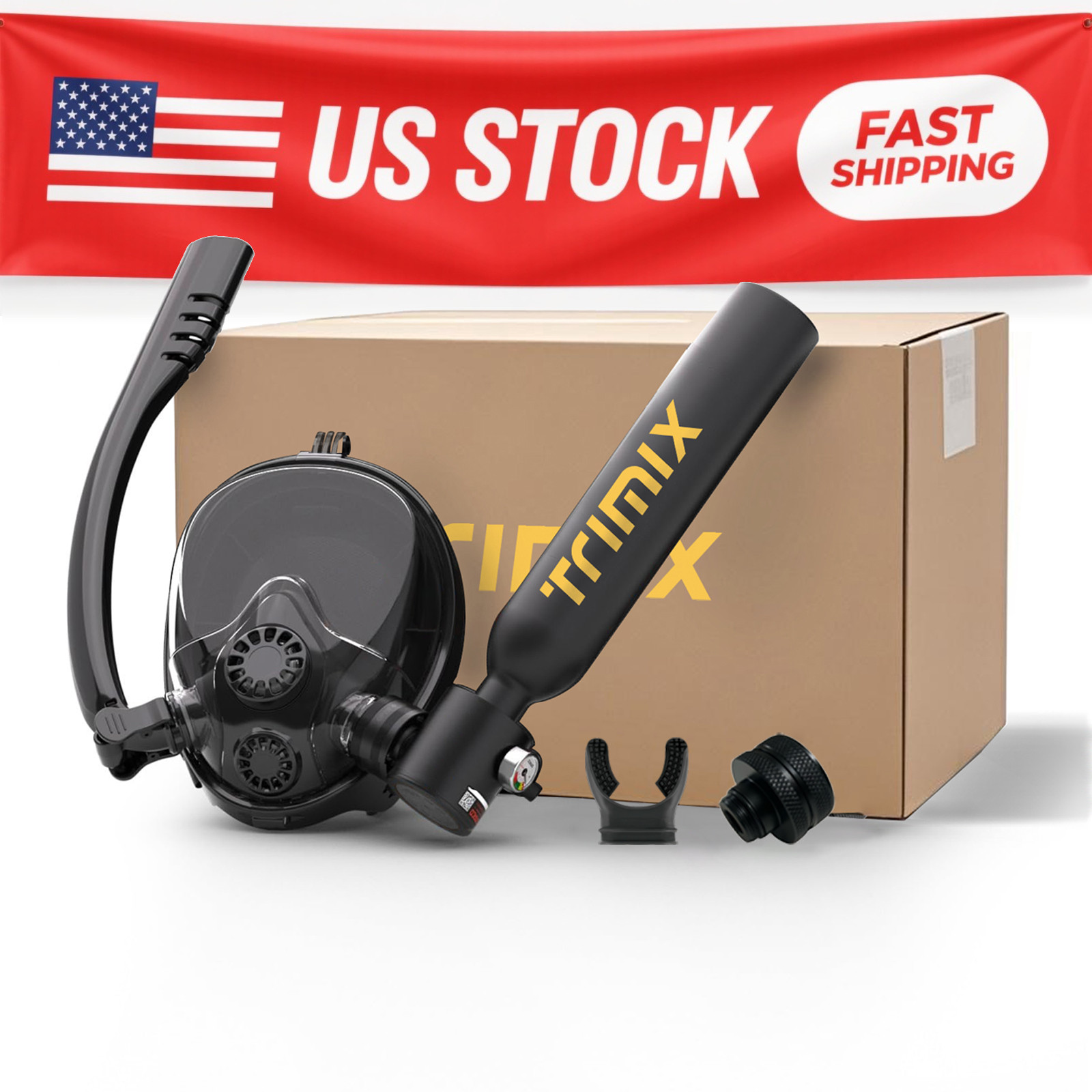 Trimix US Fast Ship Mini 0.5L Scuba Diving Lung Tank Snorkeling Mask 6-10Mins