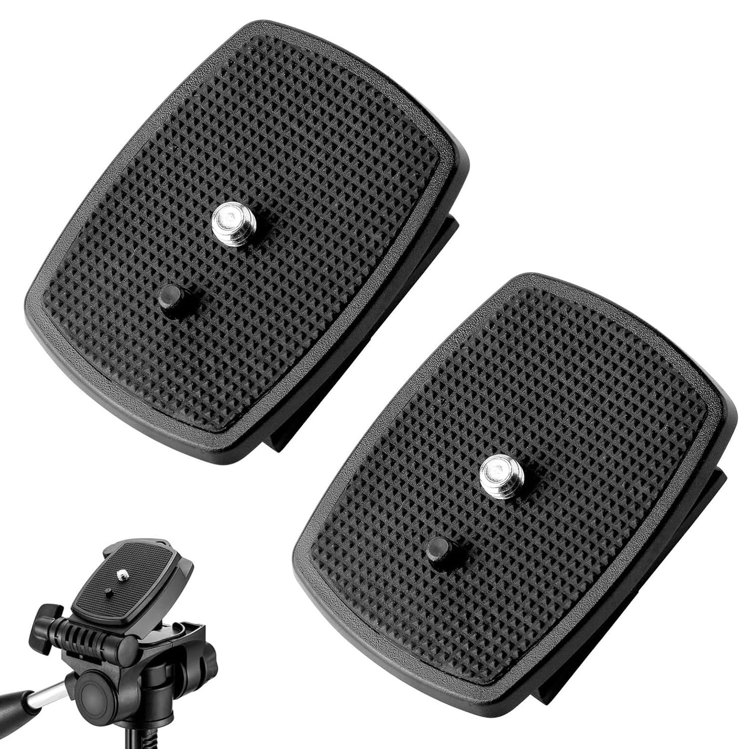 Voganacee 2-Pack Universal 43x43mm Quick Release Plate Set for Velbon 43*43mm