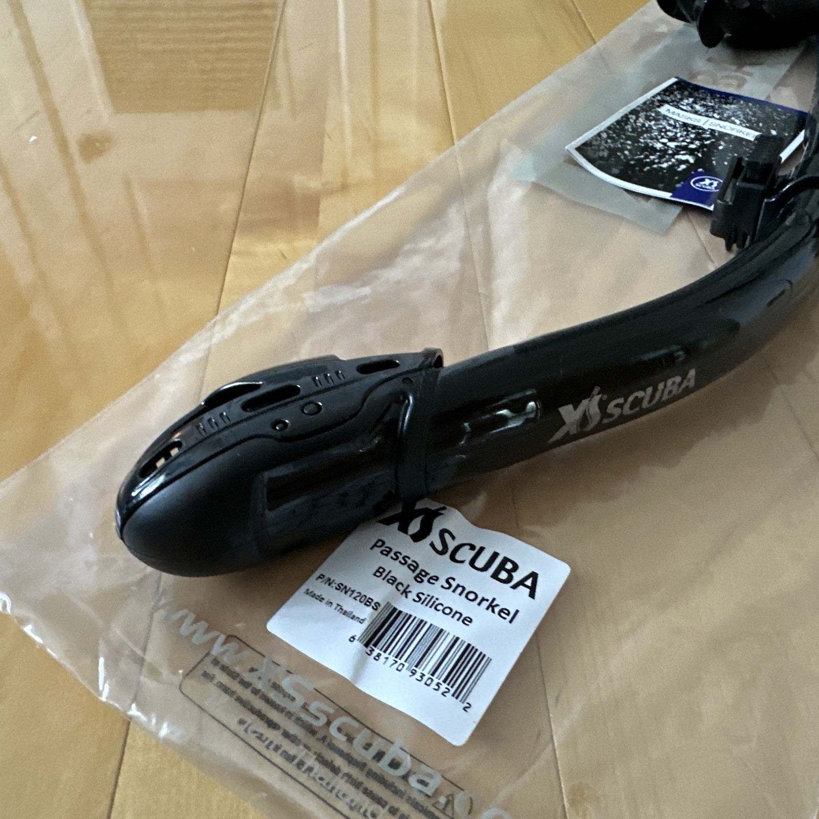 XS Scuba Passage Dry Snorkel – Black Silicone