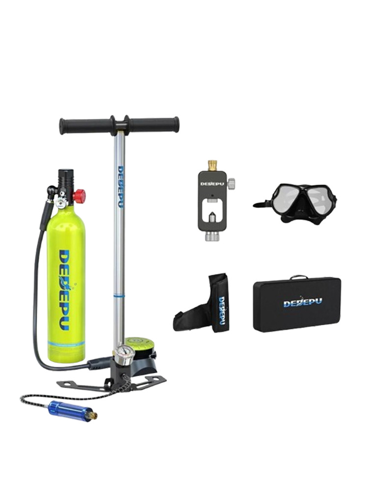 DEDEPU Scuba Diving Kit Full Face Snorkel Mask 1L Air Oxygen Tank Underwater US